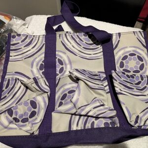 Thirty-one Purple and Cream Tote Bag